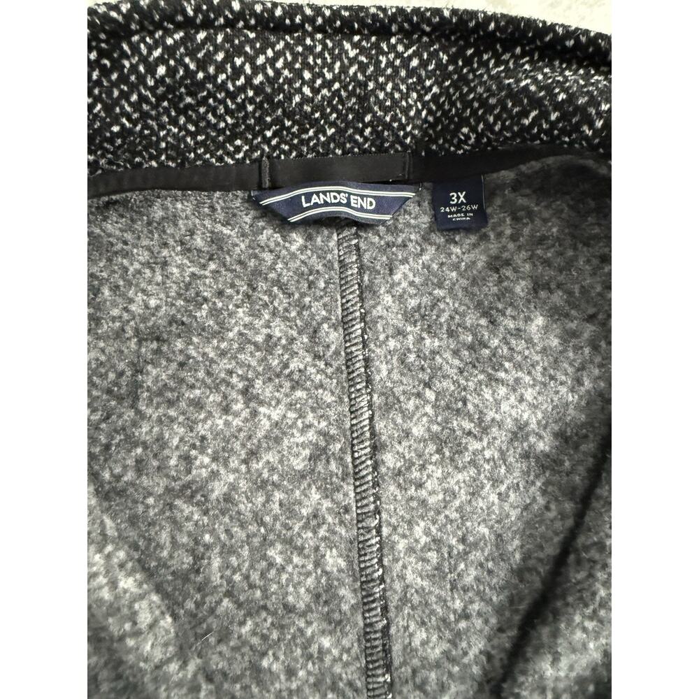 Lands End Women’s Plus Polyester Zip Up Jacket Mock Neck 3X 24W-26W - Picture 2 of 6